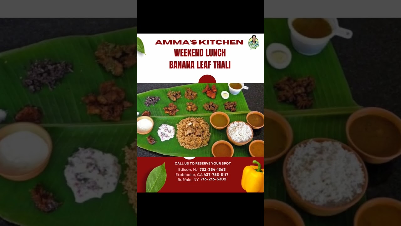 Enjoy your weekend with our Amma's kitchen unlimited banana leaf thali.