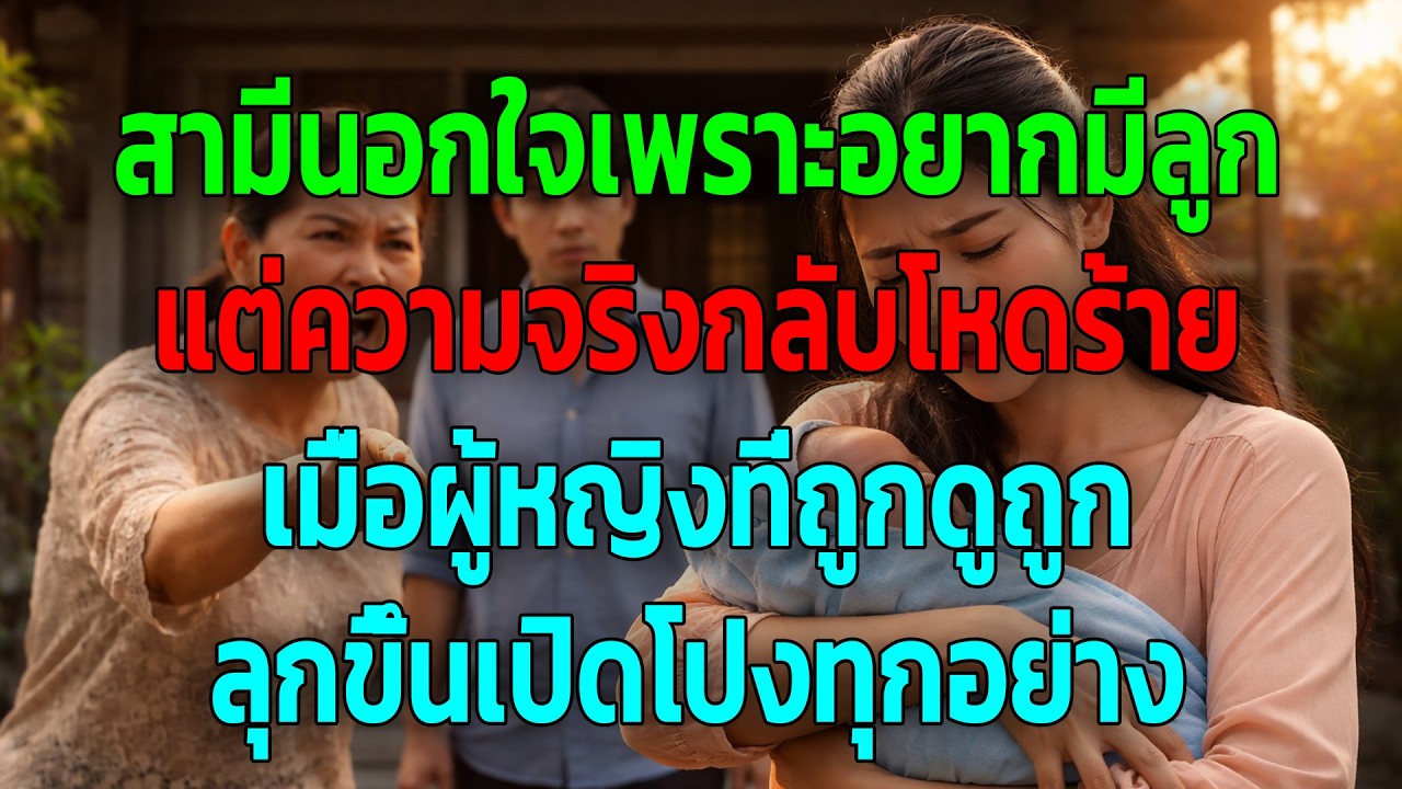 สามีนอกใจเพราะอยากมีลูก แต่ความจริงกลับโหดร้าย เมื่อผู้หญิงที่ถูกดูถูก ลุกขึ้นเปิดโปงทุกอย่าง