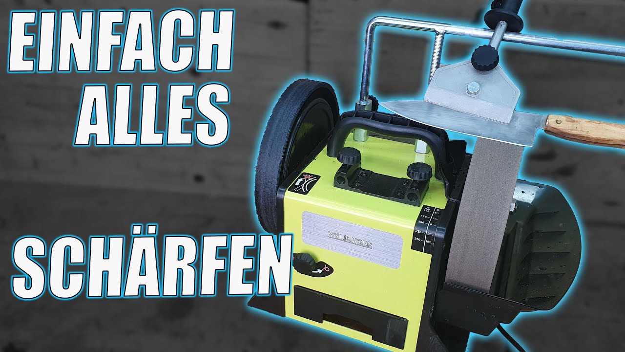 Taugt ein Mittelklasse Ger&auml;t? Werkzeuge sch&auml;rfen mit Nassschleifmaschine - Weldinger NSM 250 Vario