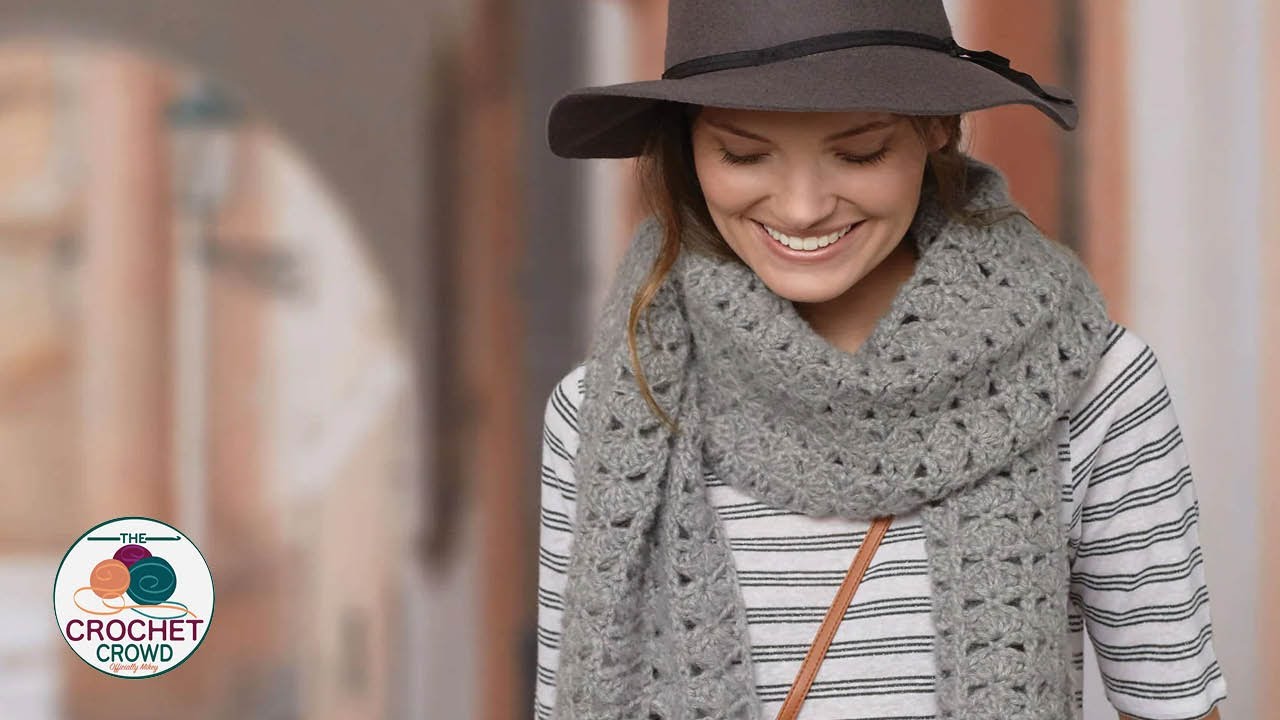 Red Heart Easy Daydream Crochet Scarf Pattern