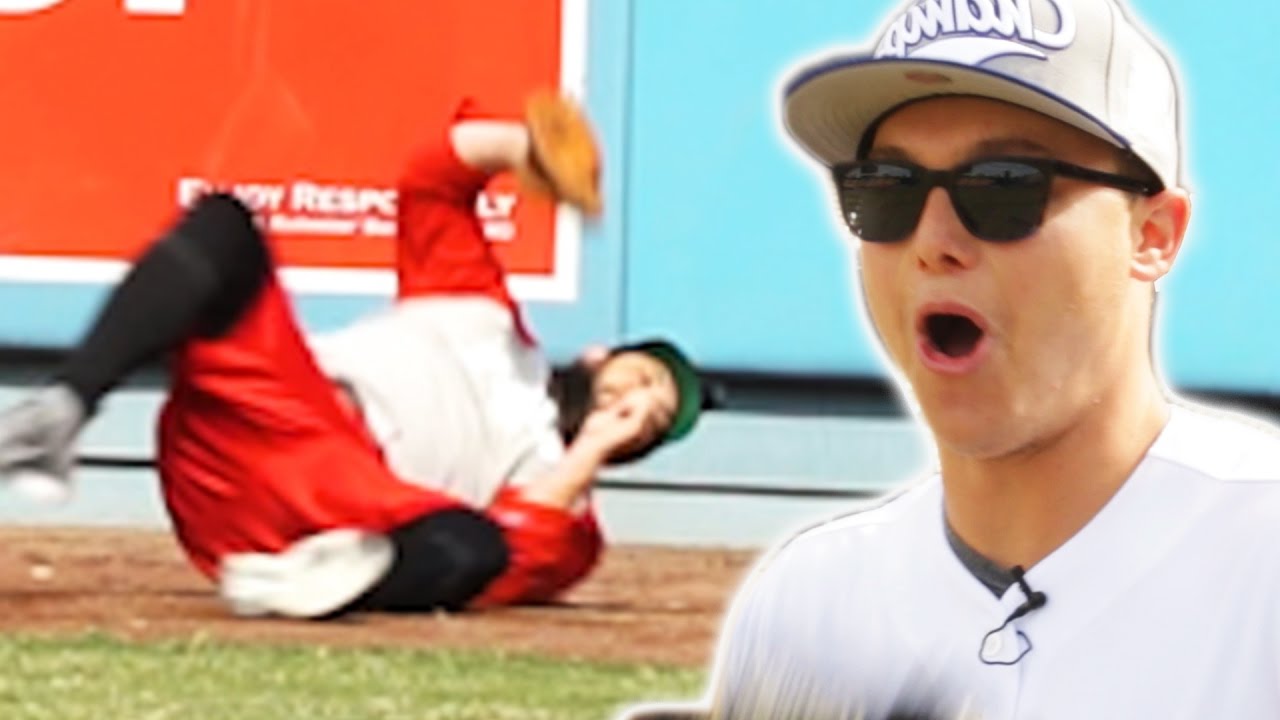 Regular People Try To Catch Fly Balls With A Dodger