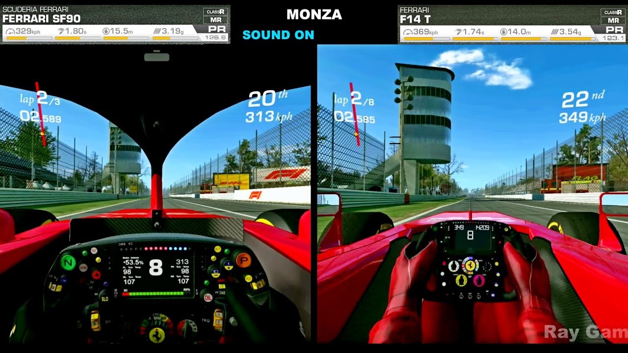 F1 Ferrari SF90 vs Ferrari F14 T