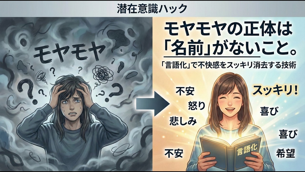 【感情整理】モヤモヤの正体は「名前」がないこと。「言語化」で不快感をスッキリ消去する技術