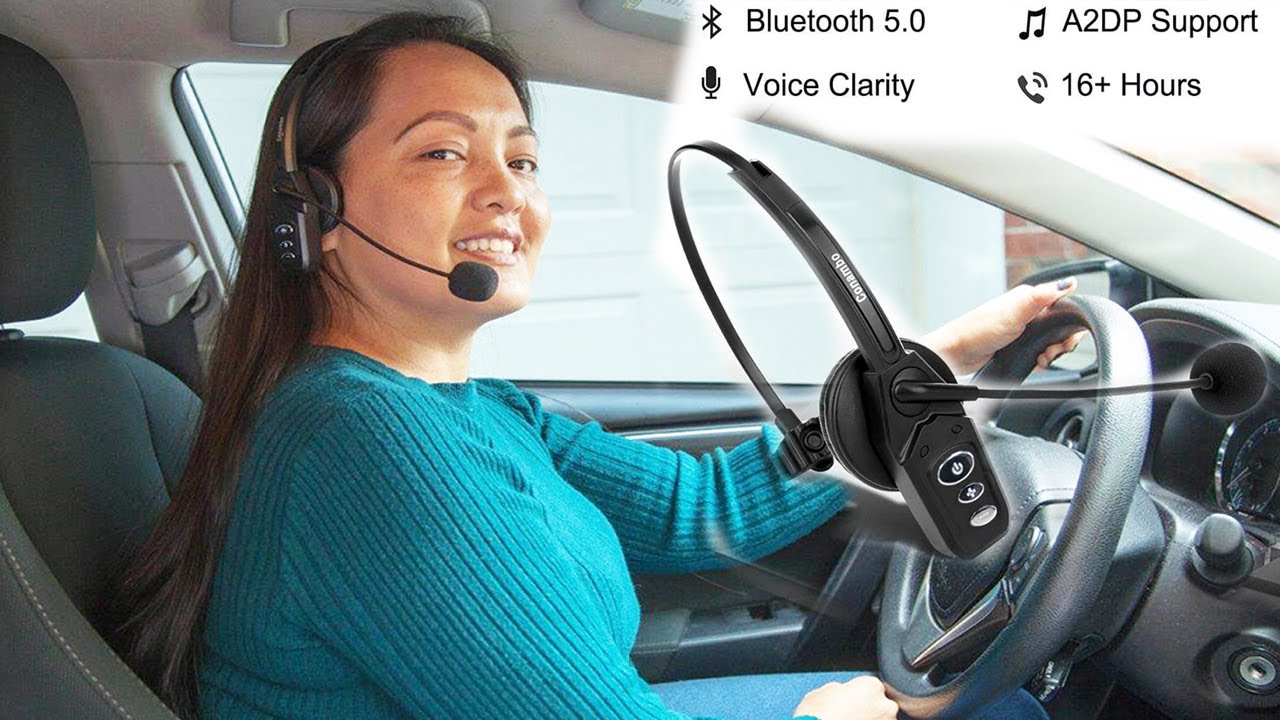 Bluetooth Headset   Noise Canceling Mic for Cell Phone Trucker Engineers Business Home Office