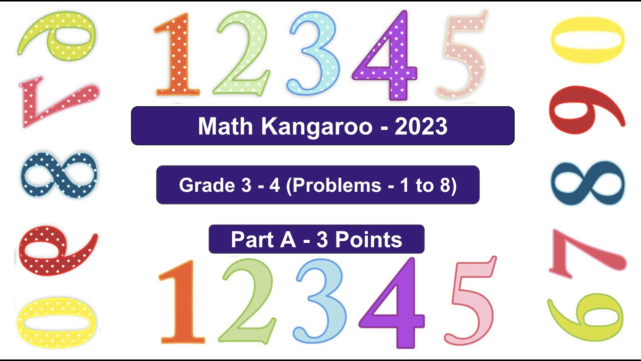2023 Math Kangaroo Grade 3 and 4 Part A Problem 1 to 8