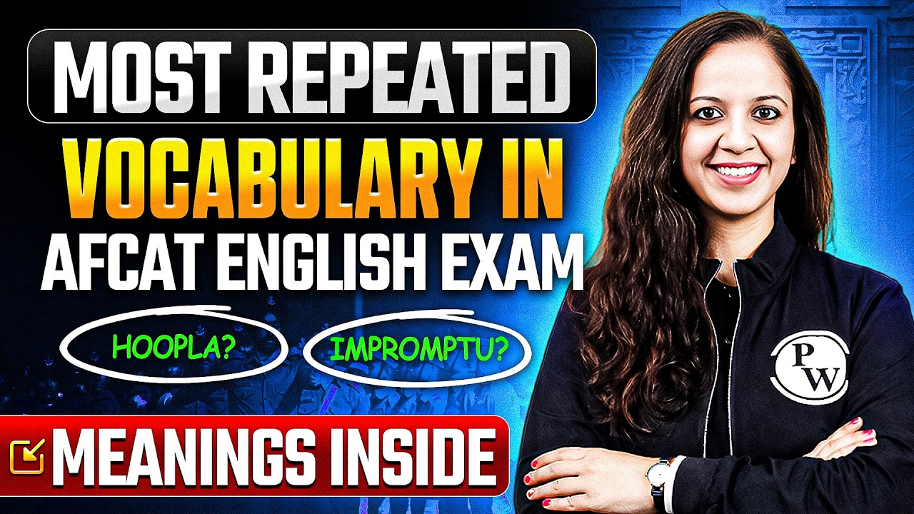 Most Repeated Vocabulary in AFCAT Exam | AFCAT 2026 English Strategy | AFCAT 2, 2026 Exam | IAF Exam