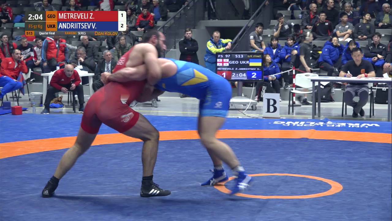 1/4 FS - 97 kg: Z. METREVELI (GEO) v. V. ANDRIITSEV (UKR)