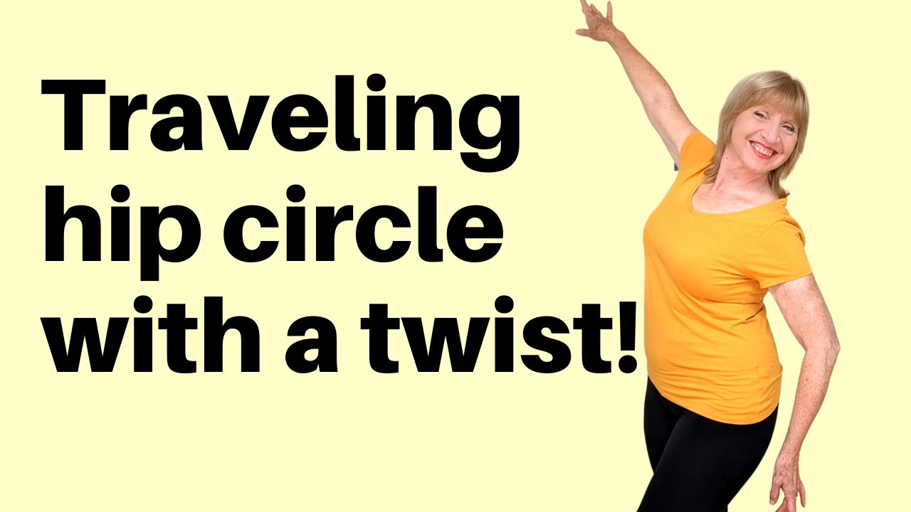 A traveling hip circle with a twist! Intermediate bellydance moves