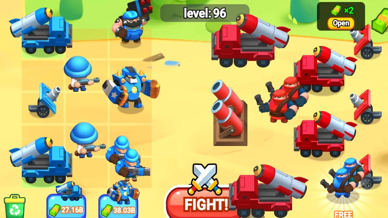 Merge Army's War _ Red Army vs Blue Army, Merge Tank Army Battle, Merge Master Fusion Game