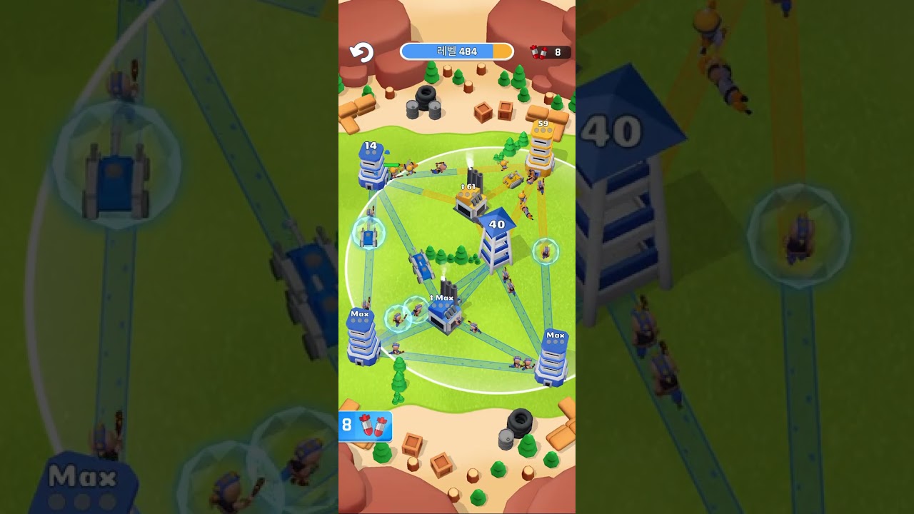 How to solve it. Tower war. Lv 484. Como puede ganar. #games #gameplay #gamingvideos #gaming