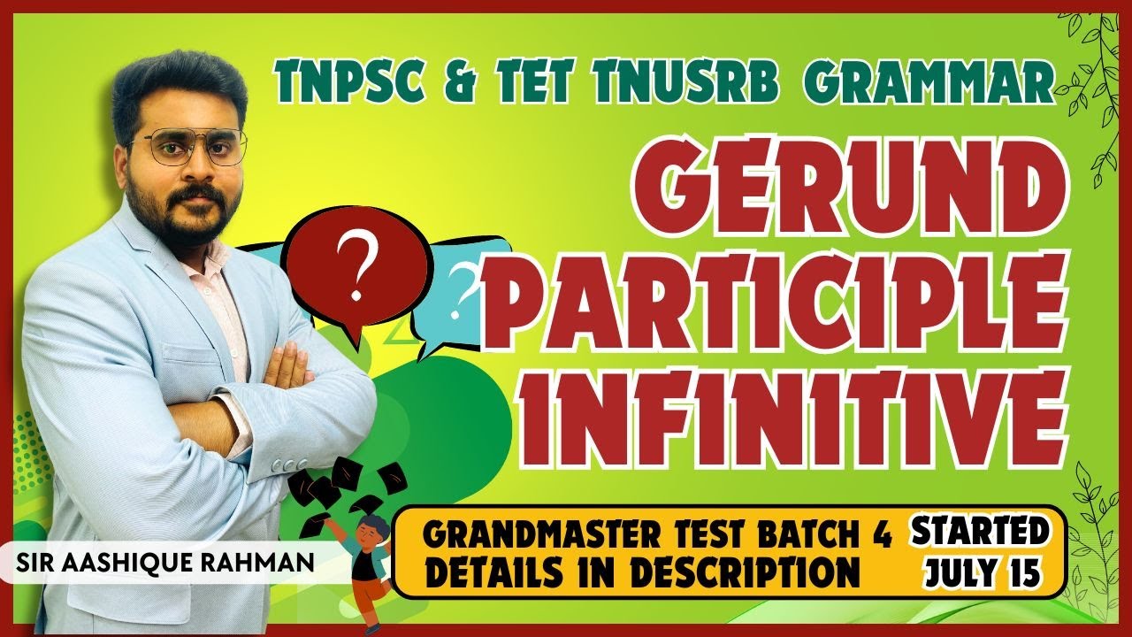 GERUND PARTICIPLE INFINITIVES GRAMMAR | GENERAL ENGLISH | 100 % SUCCESS
