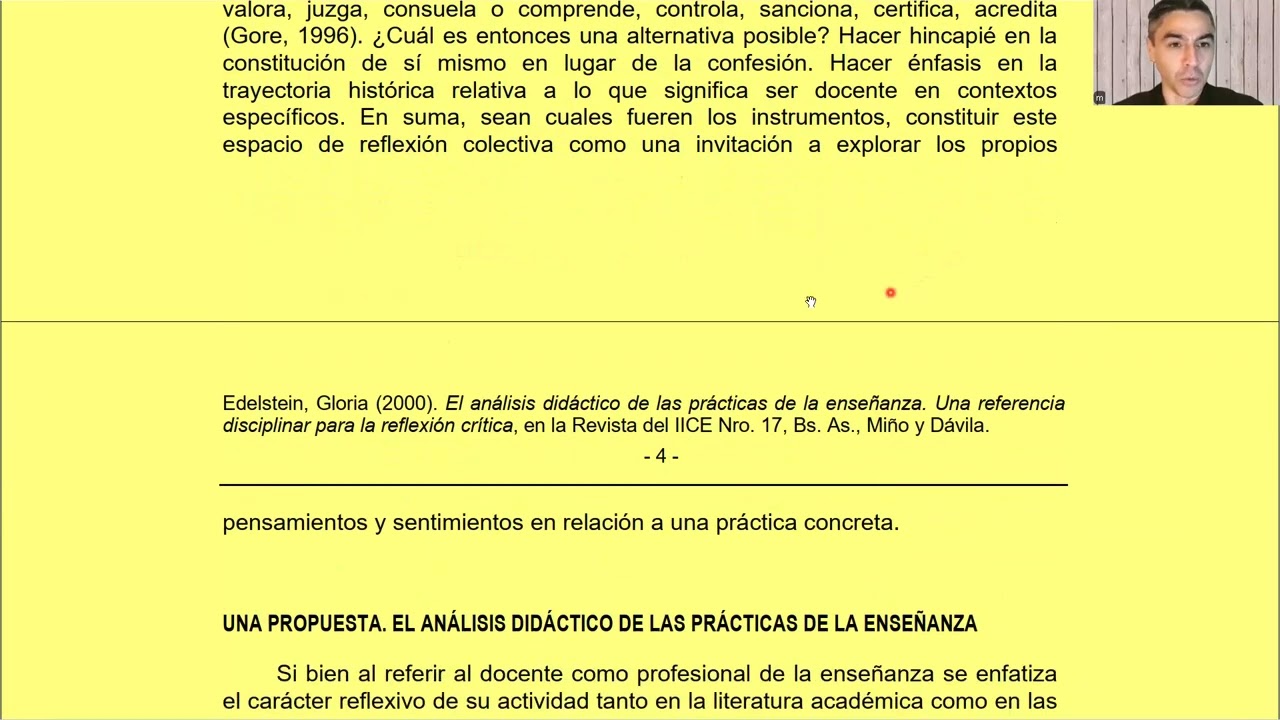 Gloria Edelstein - El análisis didáctico de las prácticas de la enseñanza