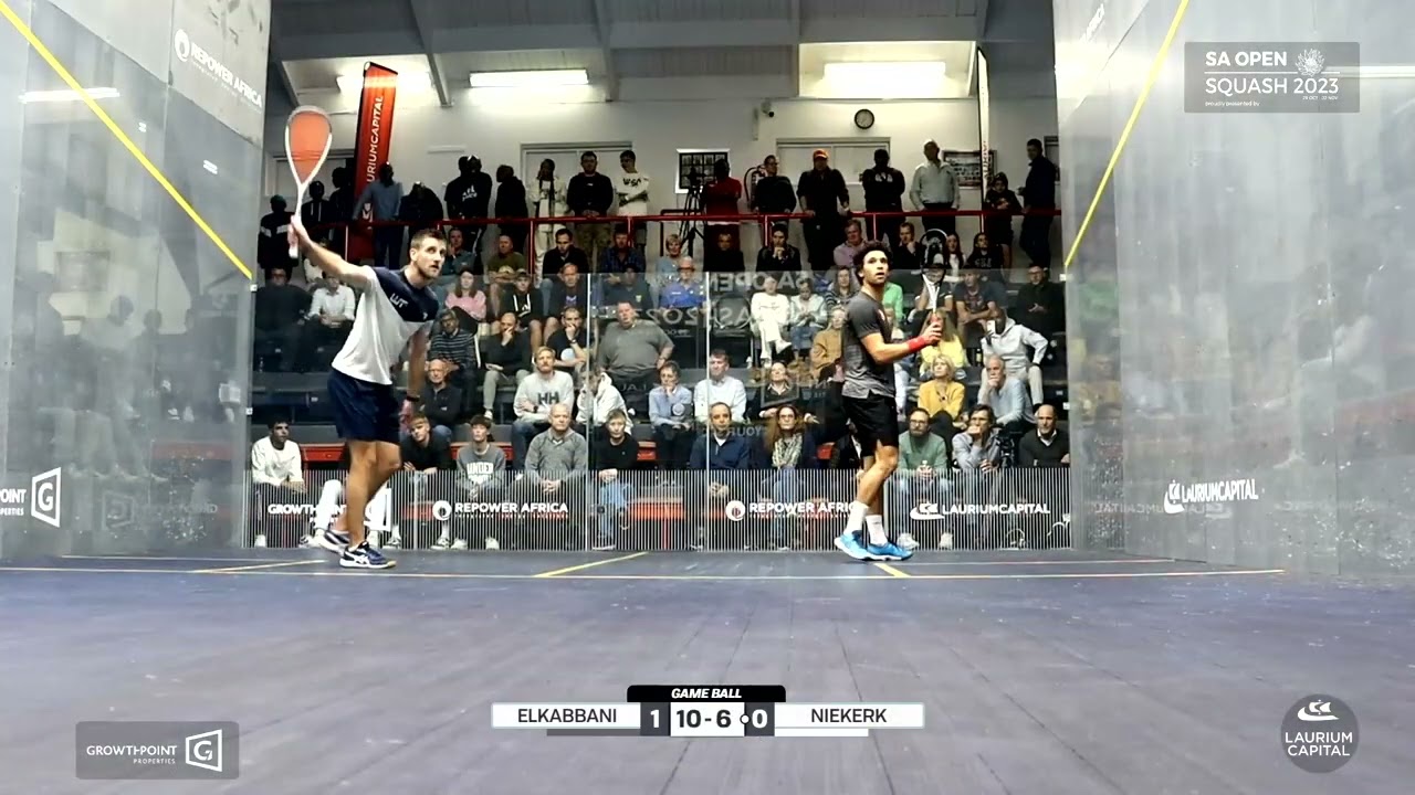 SA Open Squash 2023 Ibrahim Elkabbani vs Dewald Van Niekerk semifinal highlights