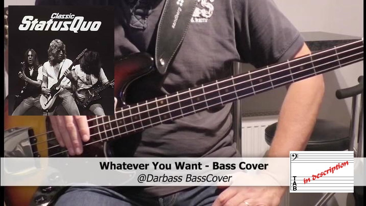 [Status Quo] Whatever You Want - Bass Cover 🎧 (with bass tabs pdf)