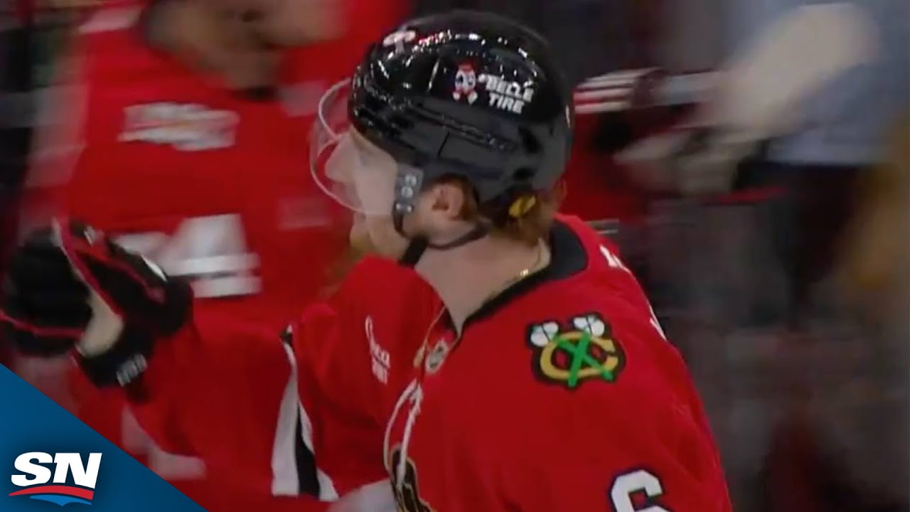 Blackhawks' Sam Rinzel Walks In And Snipes First Career Goal Vs. Canadiens