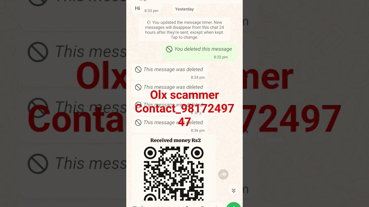 Olx Scammer fraud with scanner.Don't Scan qr code 🙏🙏🙏
