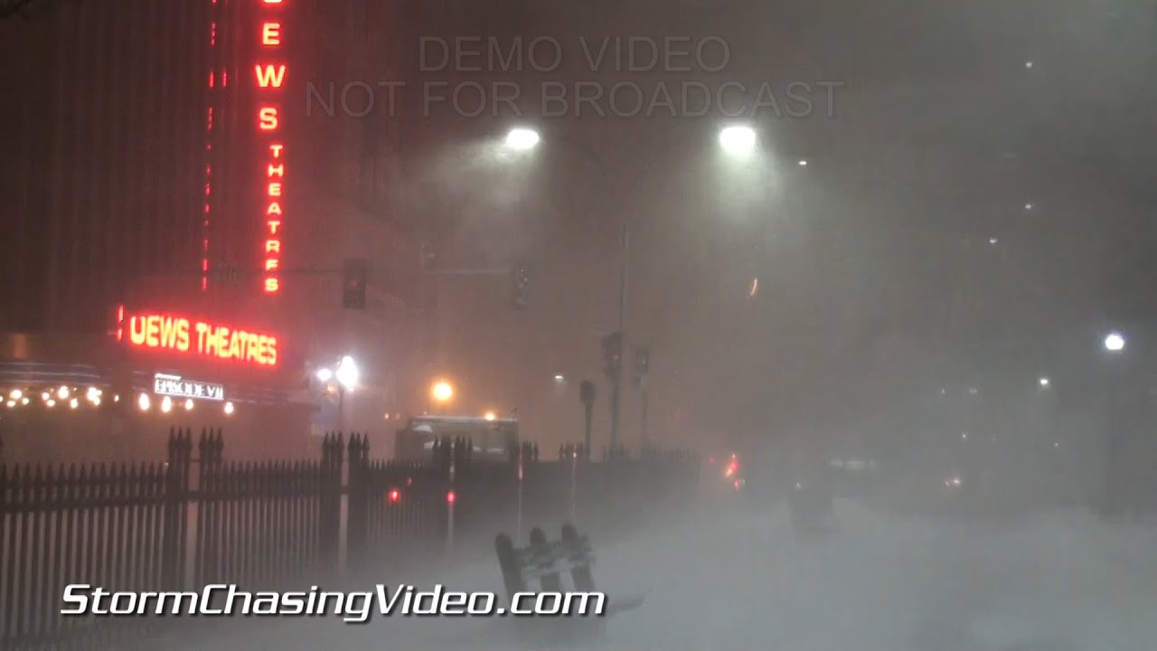 1/27/2015 Boston Commons Early Morning Blizzard B-Roll