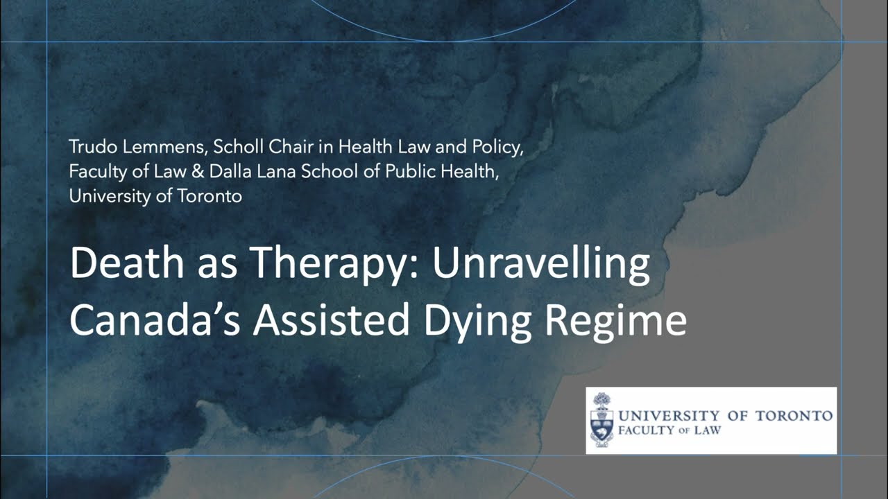 Anscombe Memorial Lecture 2025 – ‘Death As Therapy: Unravelling Canada’s Assisted Dying Regime’