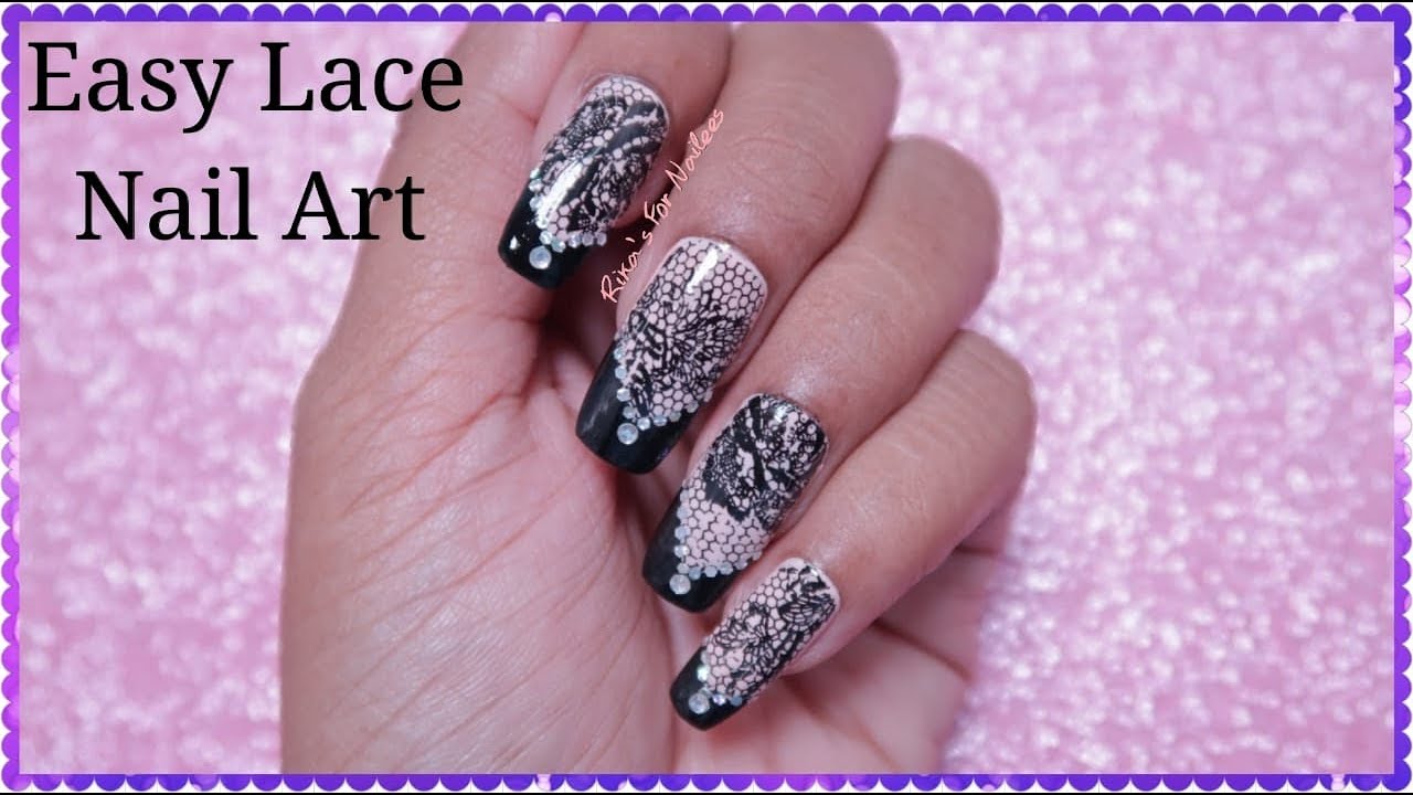 Easy Lace design using nail art foils💅