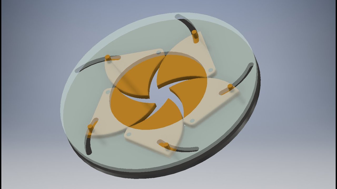 Autodesk Inventor - Simple Iris Mechanism Design