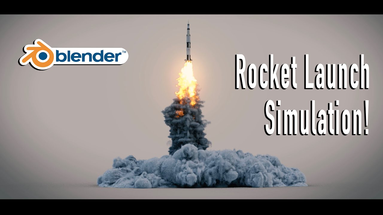 Blender 3d Rocket Launch Simulation: Full Tutorial ft. KHAOS add-on