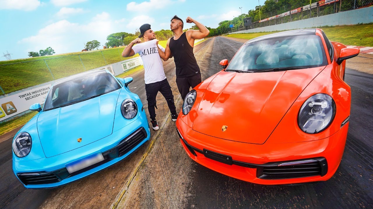 O GRANDE RACHA ENTRE MINHA PORSCHE VS PORSCHE DO MEU AMIGO