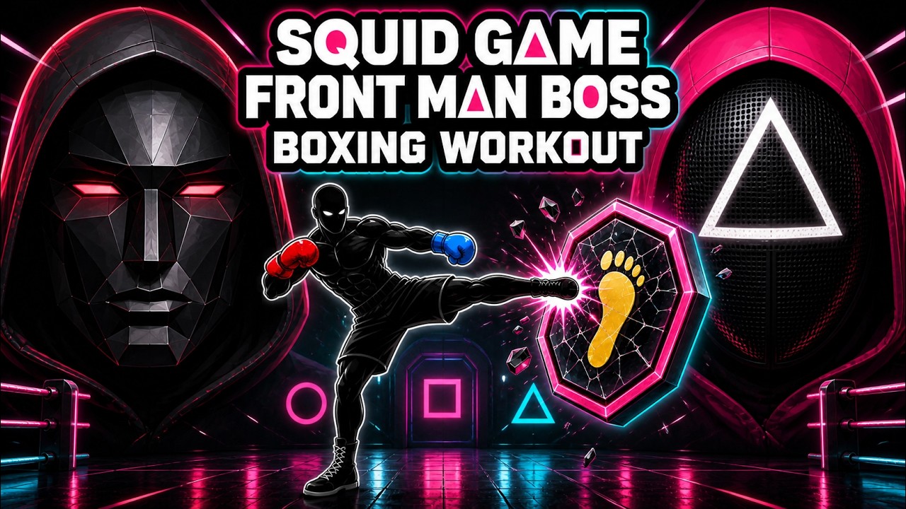 🔺 SQUID GAME STYLE BOXING 🥊 Front Man Boss Fight | Human Tetris Workout Game 🎮 Immersive Warm Up 🔥