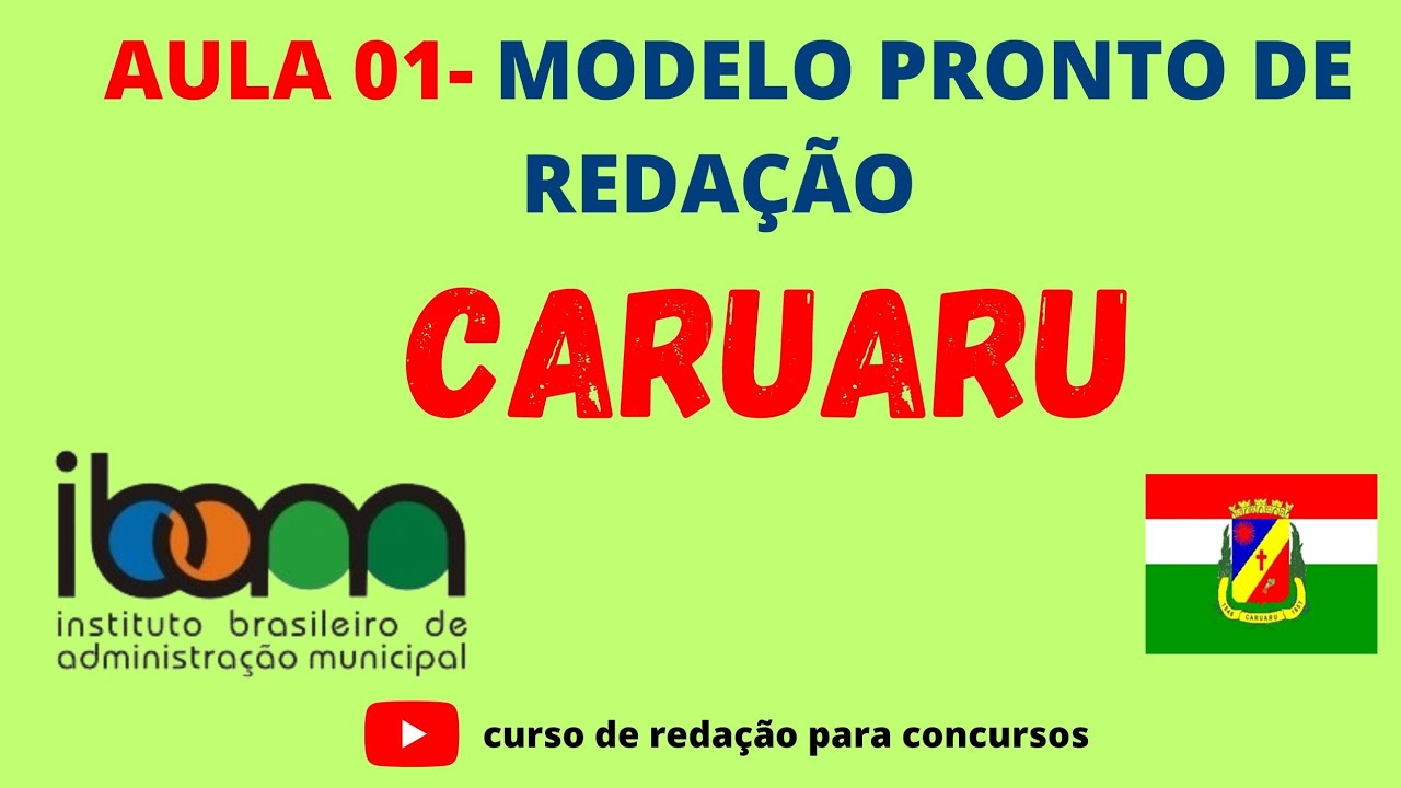 Banca IBAM - MODELO DE REDAÇÃO - Professor 