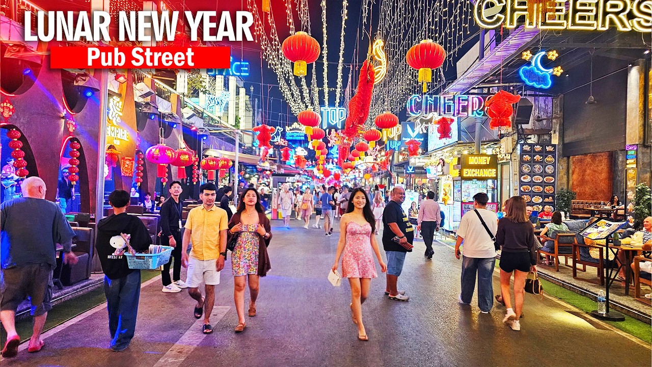 Lunar New Year Vibes on Pub Street 🎉  Crowds, Lights & Nightlife in Siem Reap