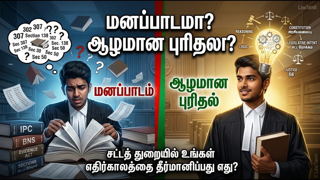 மனப்பாடமா? ஆழமான புரிதலா? சட்டத் துறையில் உங்கள் எதிர்காலத்தை தீர்மானிப்பது எது? | சட்டவியல்