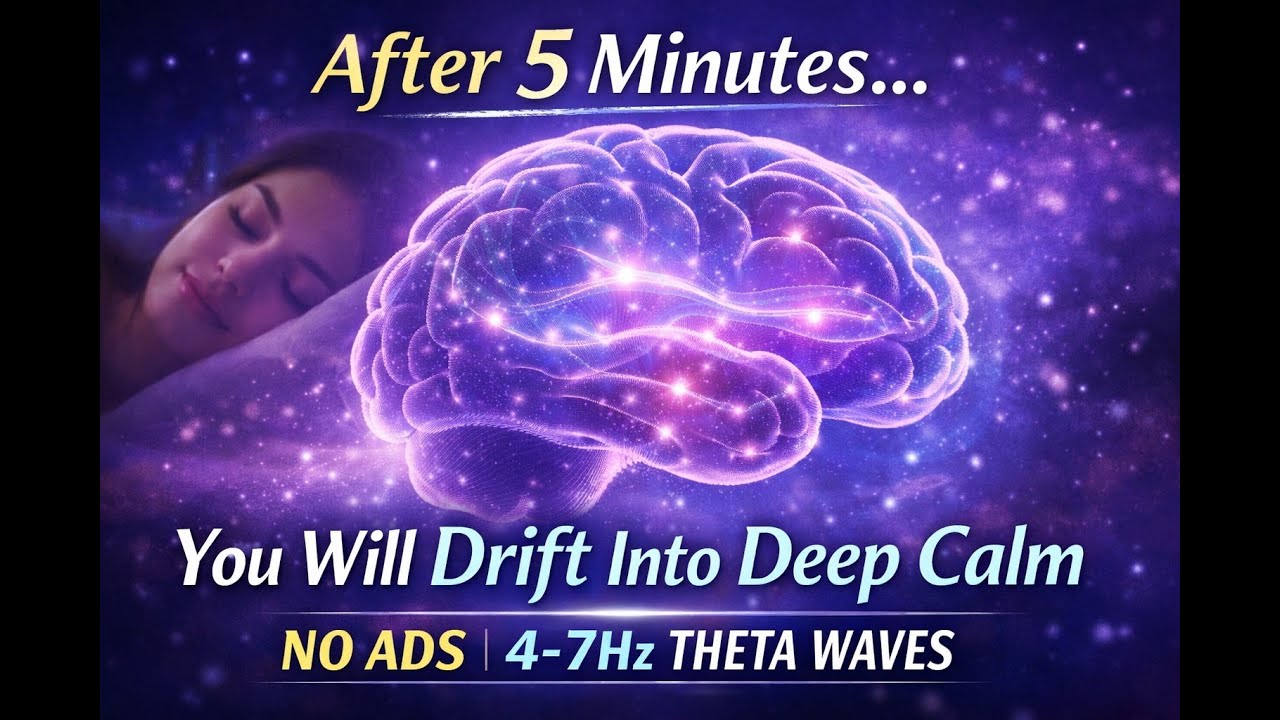(No Ads) After 5 Minutes You Will Drift Into Deep Calm (No Ads) • 4–7Hz Theta Waves