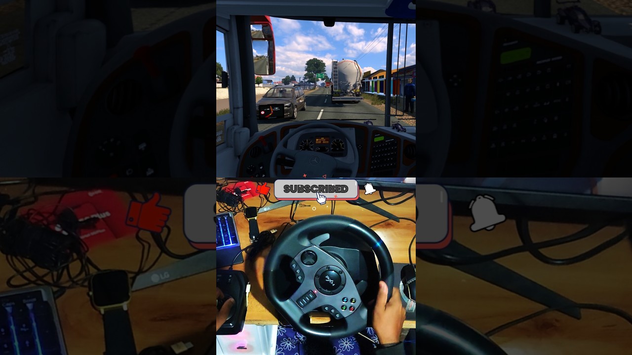 PXN V9 Steering Wheel and heavy Drive - Euro Truck Simulator 2