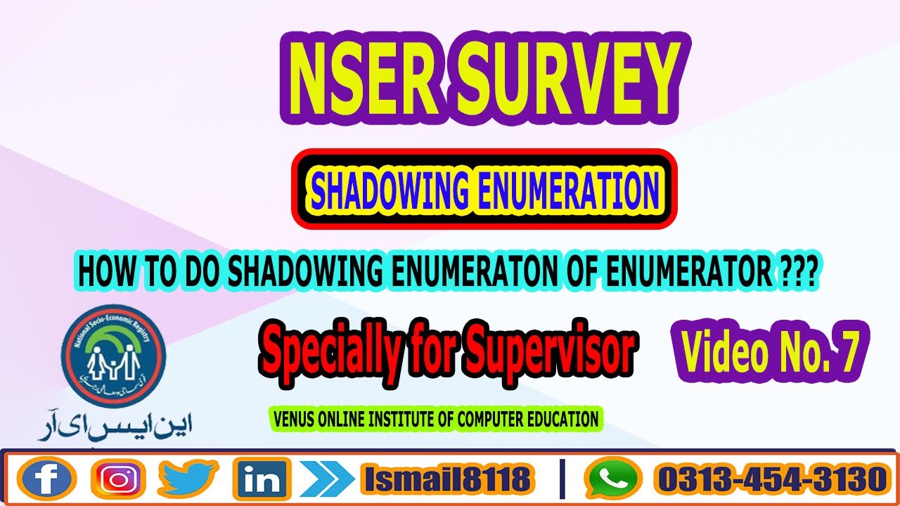 SHADOWING ENUMERATION IN NSER SURVEY ||NSER SURVEY||VOICEINPUSHTO||