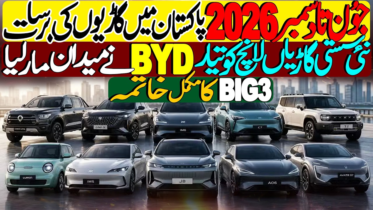 New Car Launches in Pakistan Between June and December 2026 | Upcoming Cars in Pakistan 2026