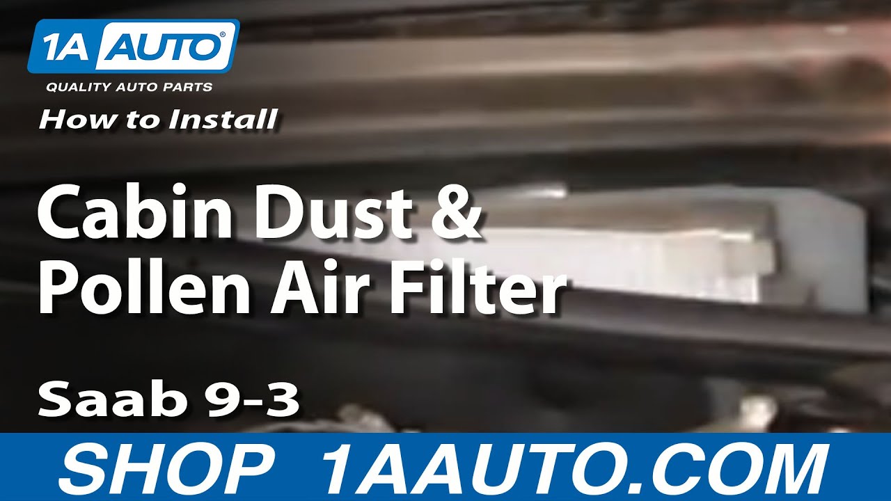 How to Replace Cabin Air Filter 03-10 Saab 9-3