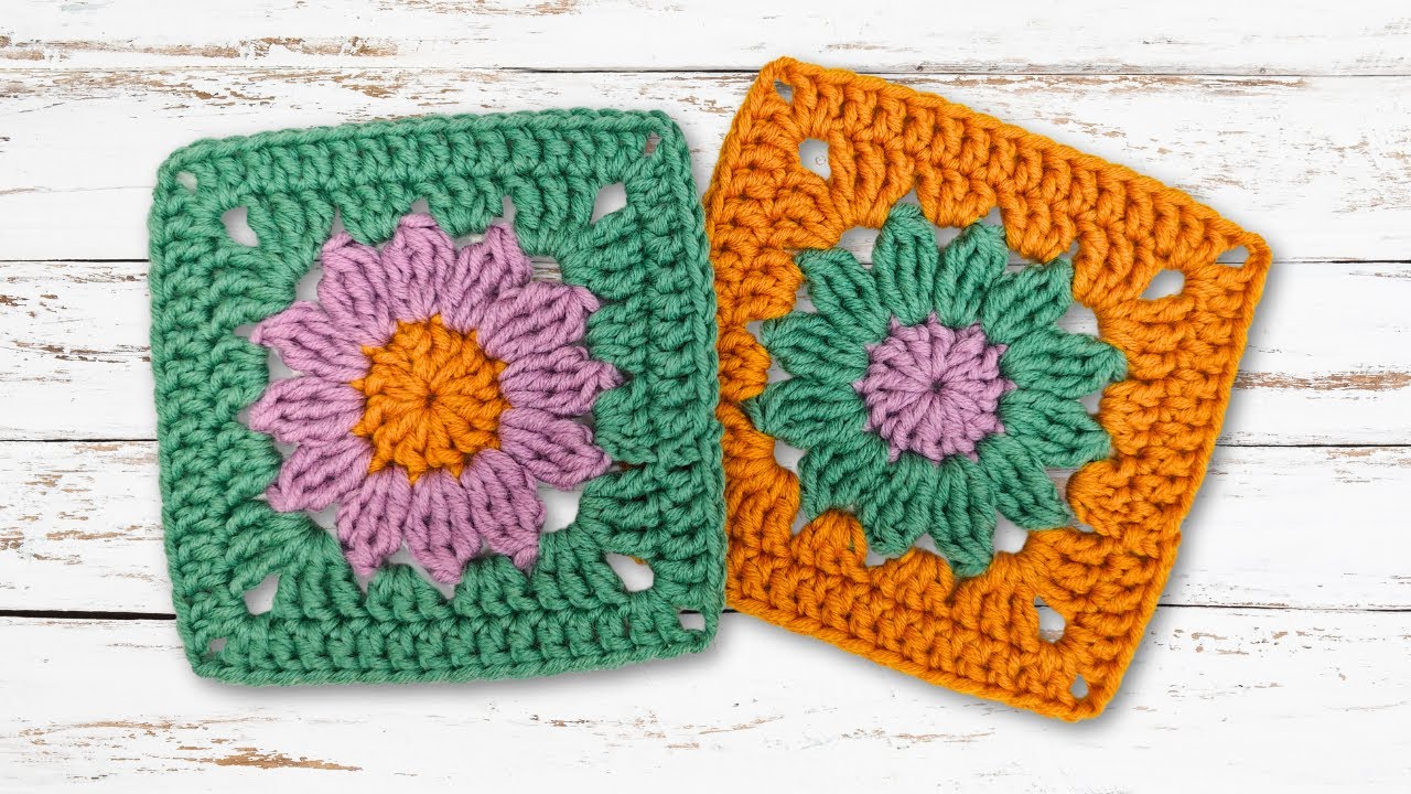 How to Crochet a Solid Daisy Granny Square | Easy Beginner Tutorial