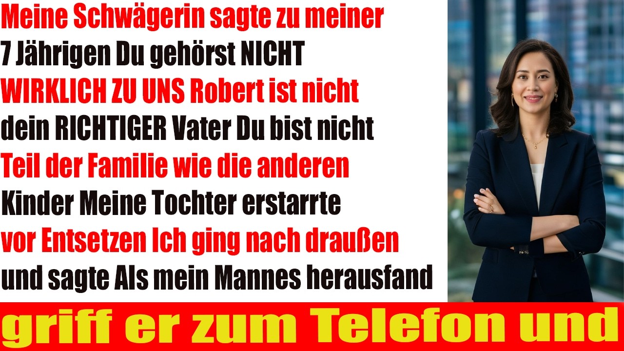 Du gehörst nicht zu uns Meine Schwägerin sagte es zu meinem Kind
