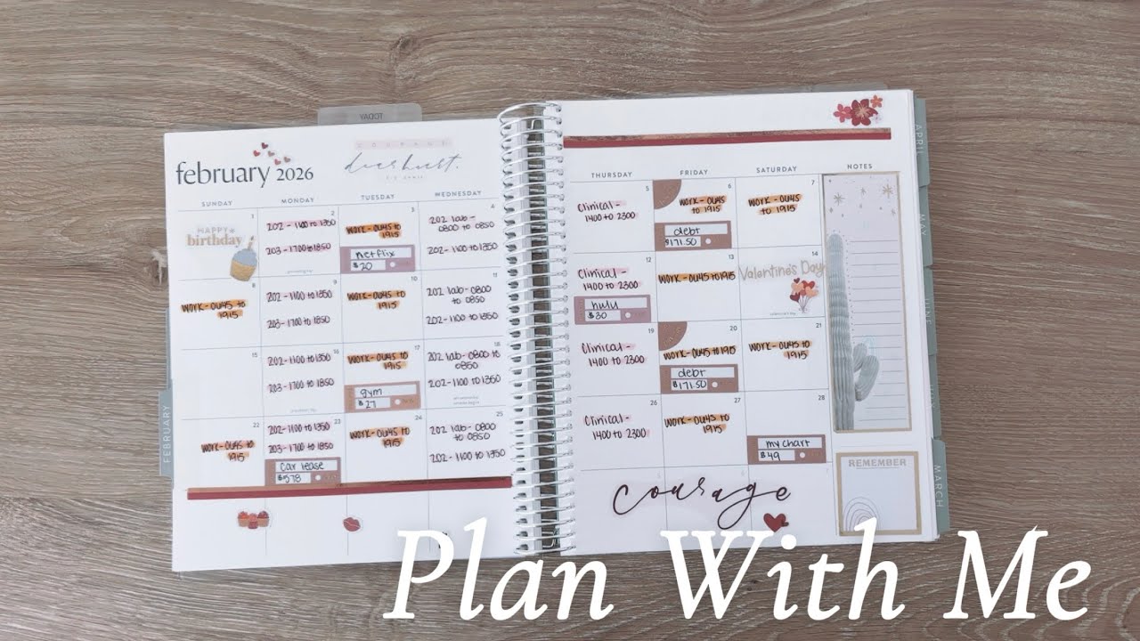 February Plan With Me | Full Time Employee | Nursing Student | Mama To Two