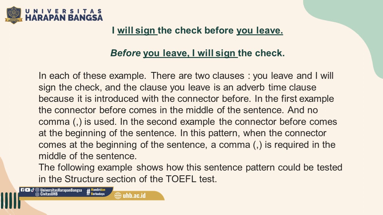 Sentence with MULTIPLE CLAUSE