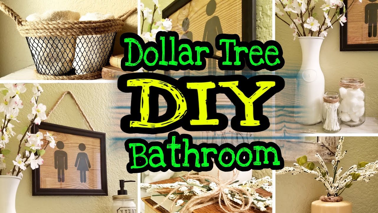 Dollar Tree Farmhouse DIY Bathroom Decor