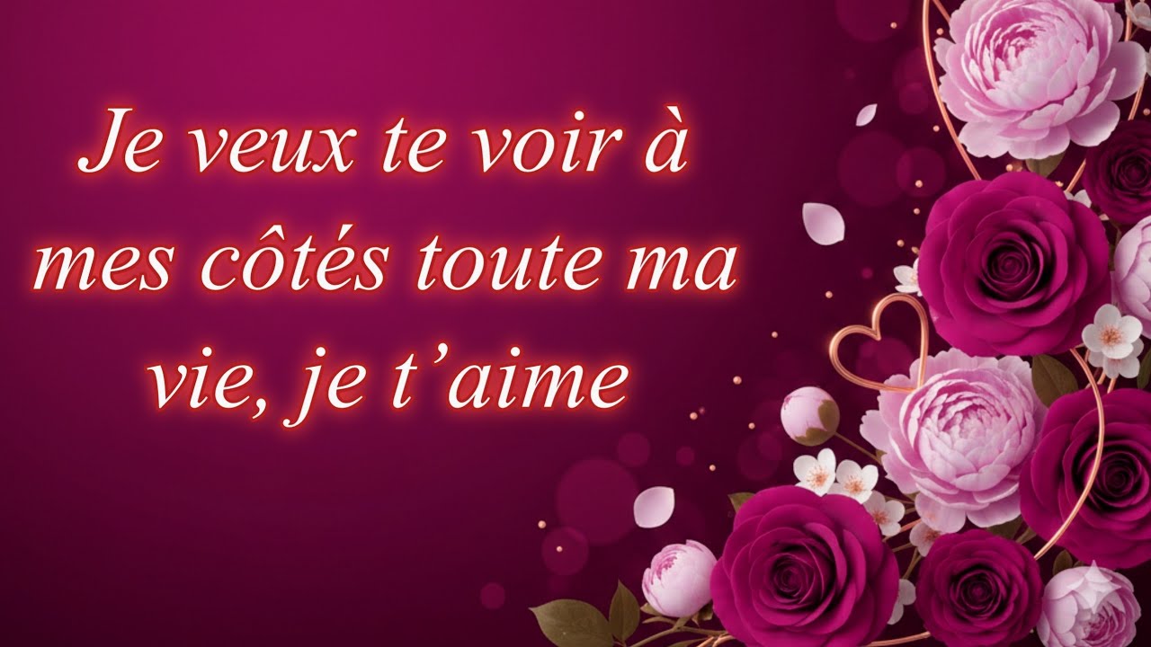 Je te veux à mes côtés pour la vie 💍 | Message d’amour éternel