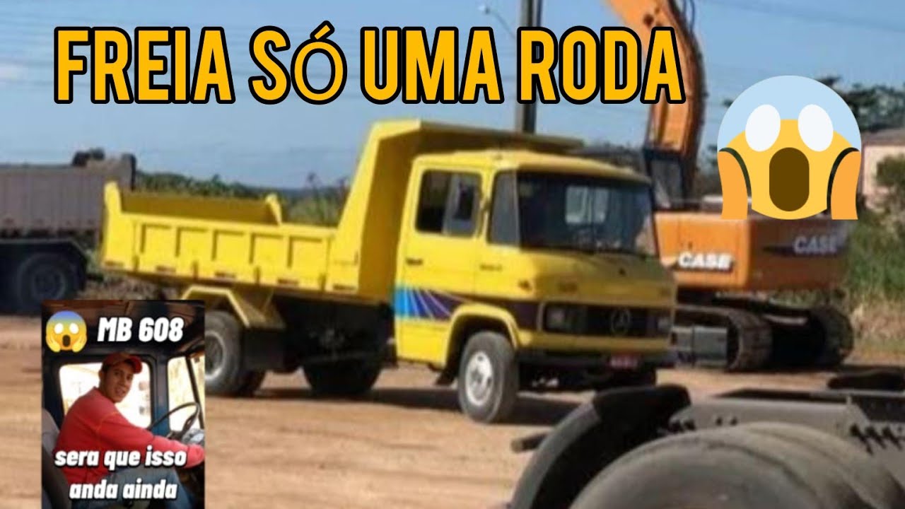 Dirigindo um Mercedes 608 na caçamba