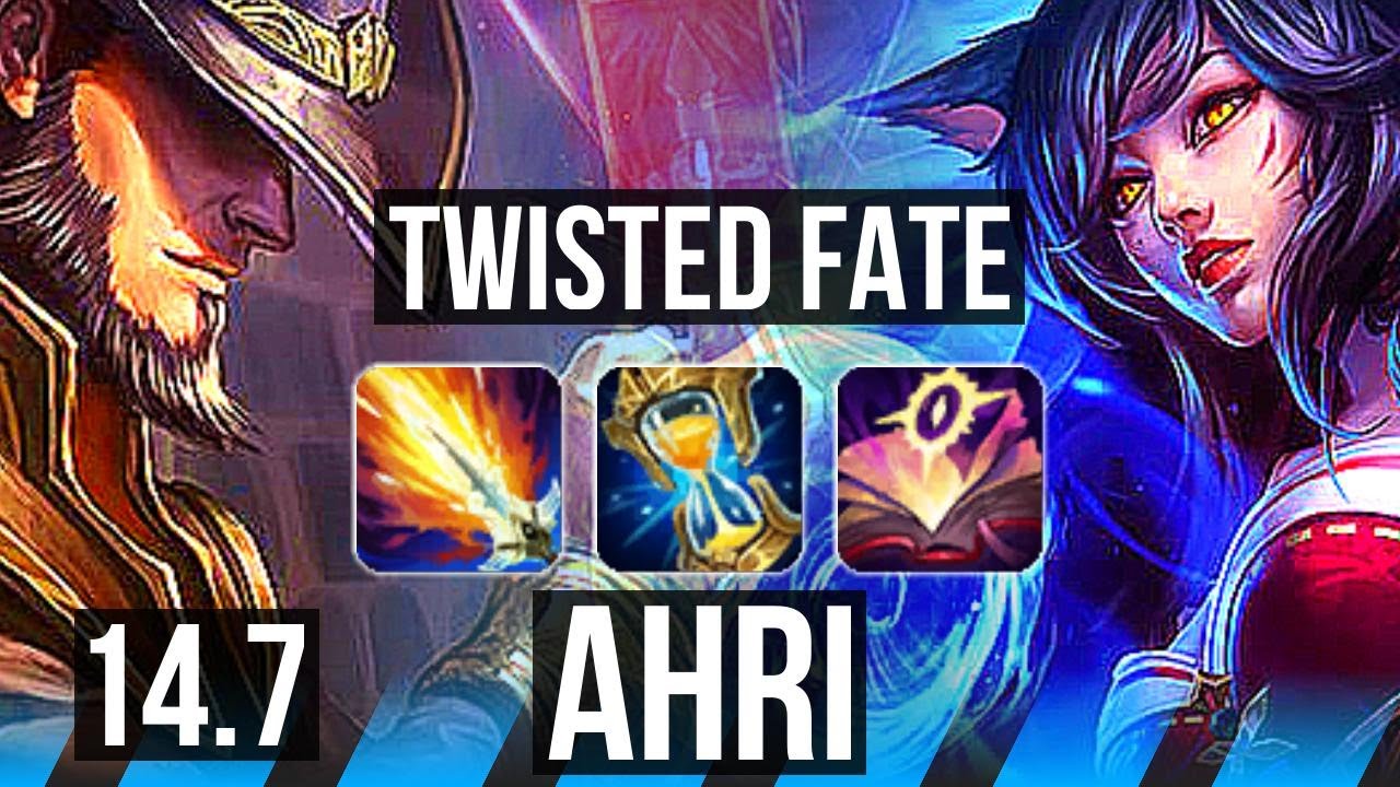 TWISTED FATE vs AHRI (MID) | 4/1/12, 69% winrate | KR Grandmaster | 14.7