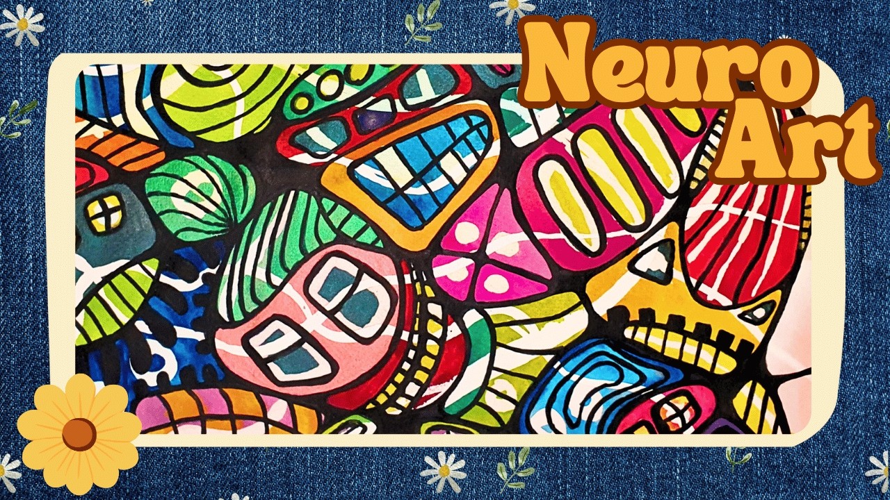 Deep Flow, Bold Shapes & Gentle Lines - Colorful Neurographic Art | Relax & Draw