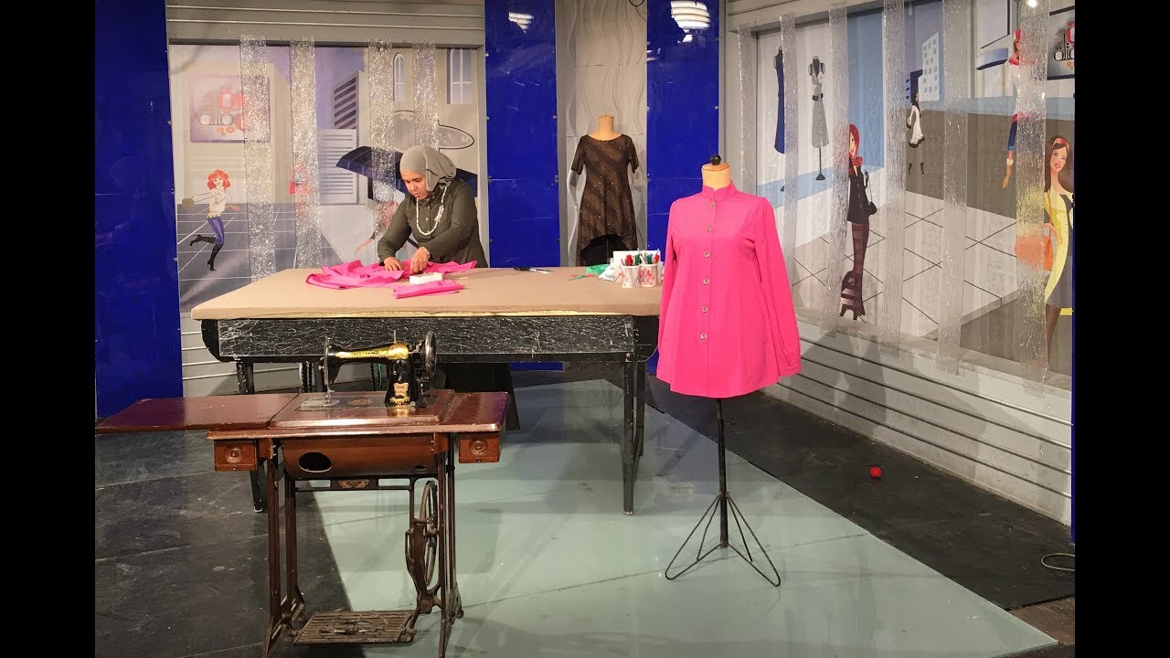 قص وخياطة بلوزة برنسيس لإخفاء عيوب الجسم الممتلئ وتصلح للسيدة الحامل الحلقة{271}2019/3/8
