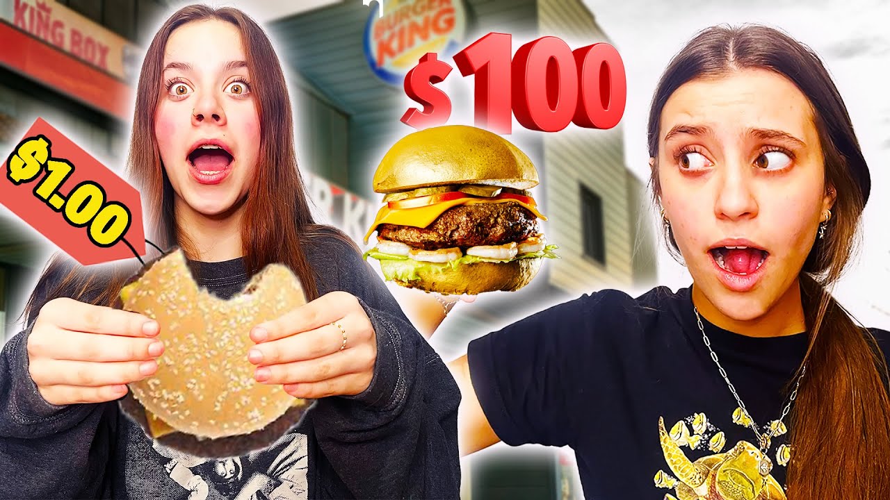 Expensive VS CHEAP!! Sisters try Fast Food!!