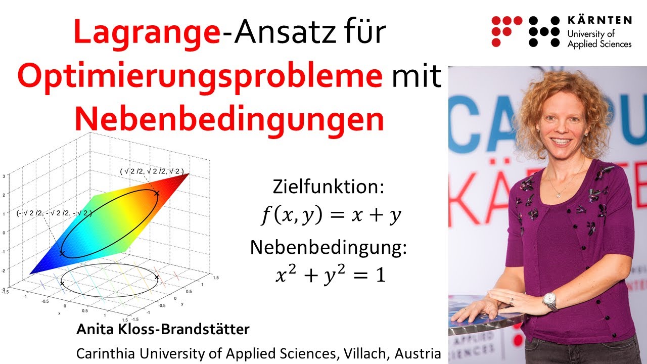 Lagrange-Optimierung mit Nebenbedingung - verständlich erklärt!
