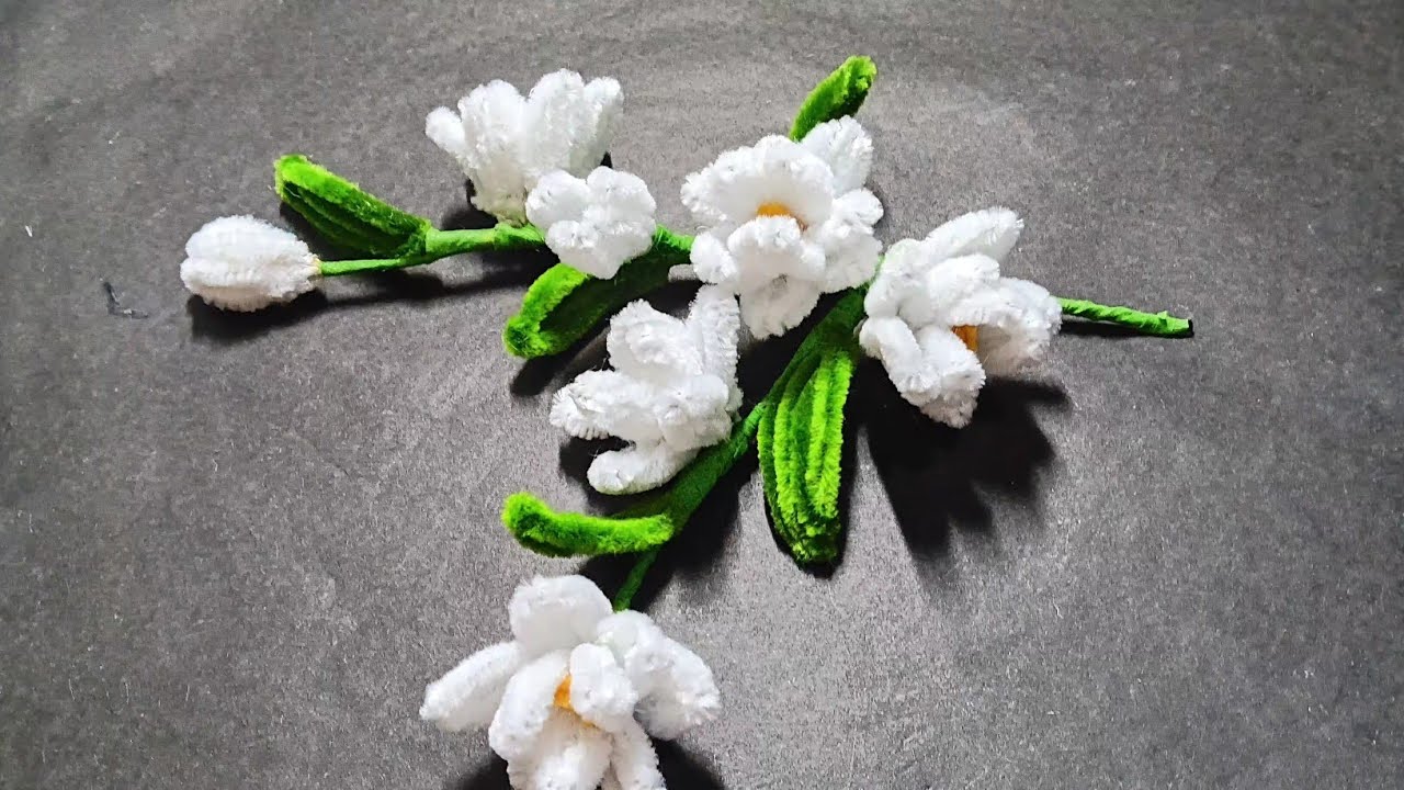 DIY || HOW TO MAKE JASMINE FLOWERS USING PIPE CLEANER 