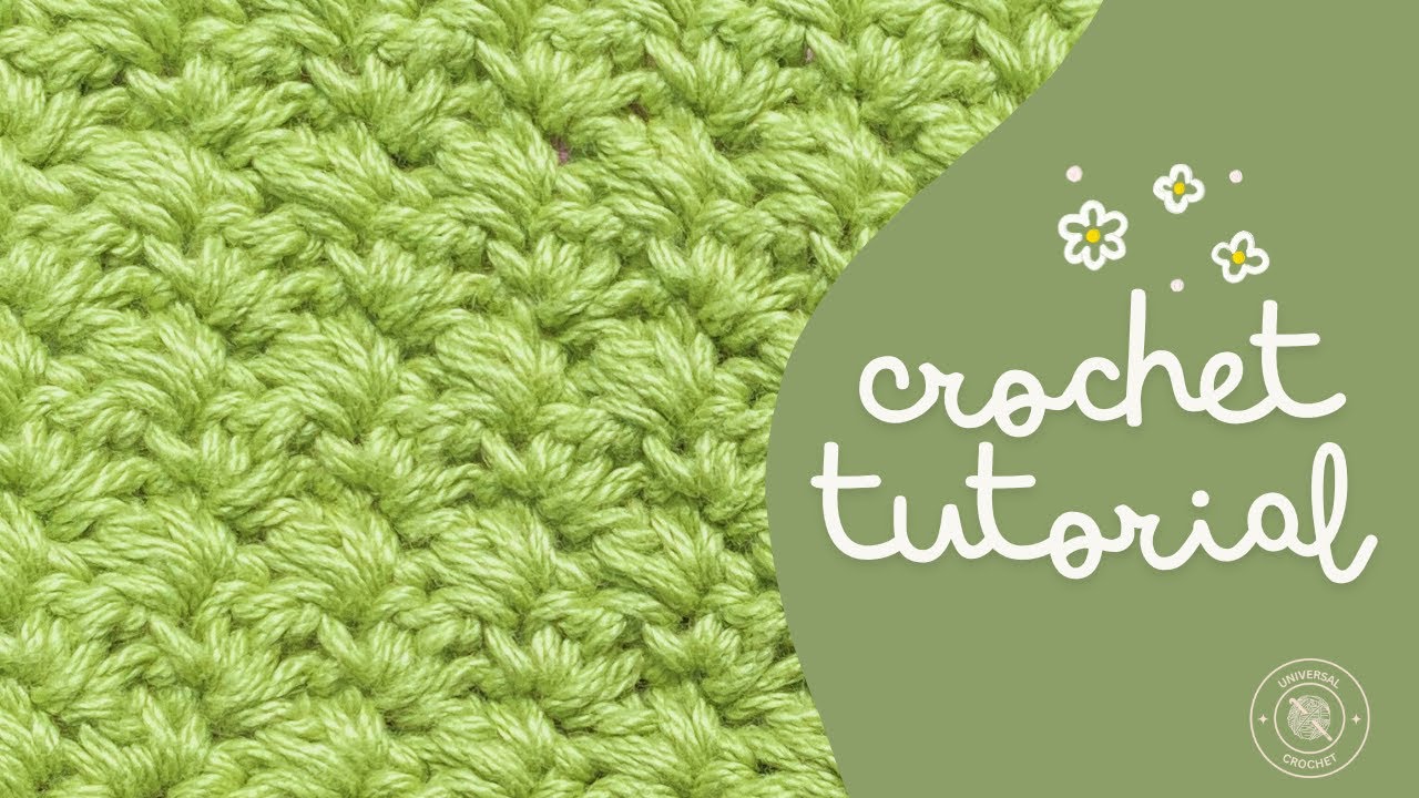 Hermosa Puntada a Crochet 🍃 | Ideal para mantas o cobijas 🧶✨| Punto a Ganchillo Fácil