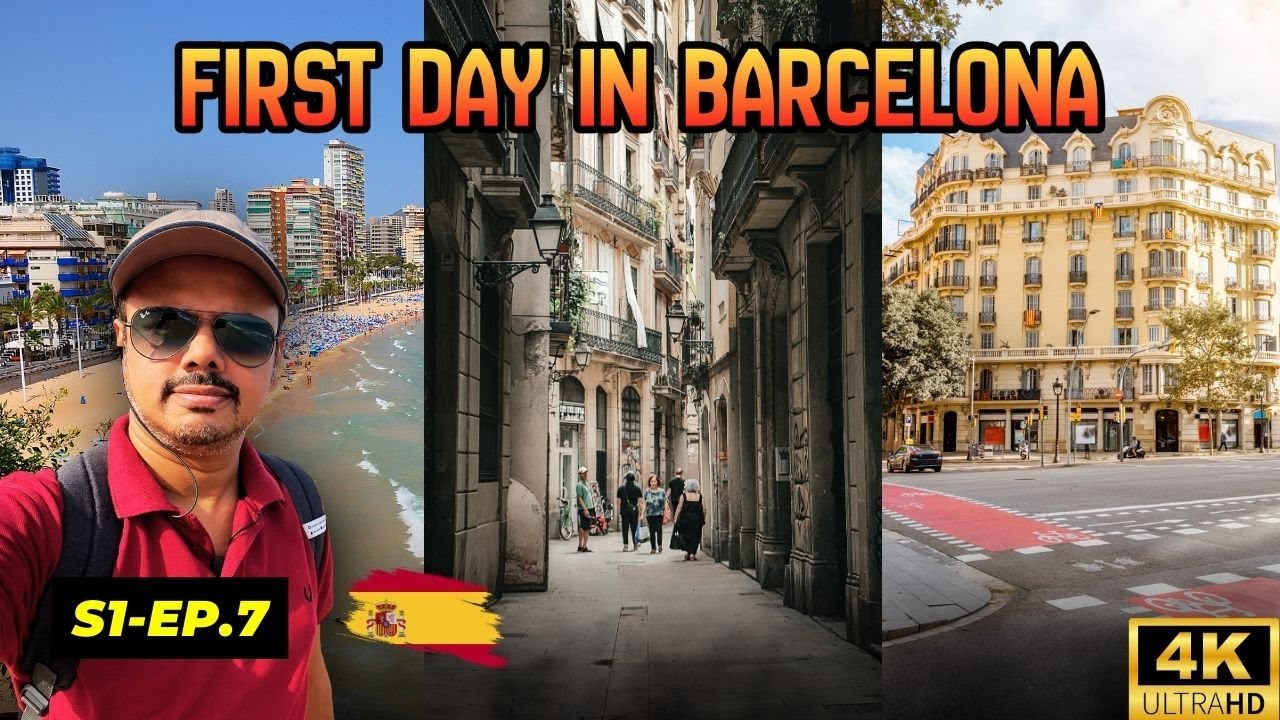 From Hannover to Barcelona 🇩🇪✈️🇪🇸  Flights, Metro, Beach & City Life Real Vlog